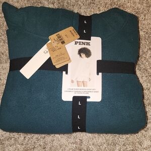 Pink Teal Hoodie and Short Set